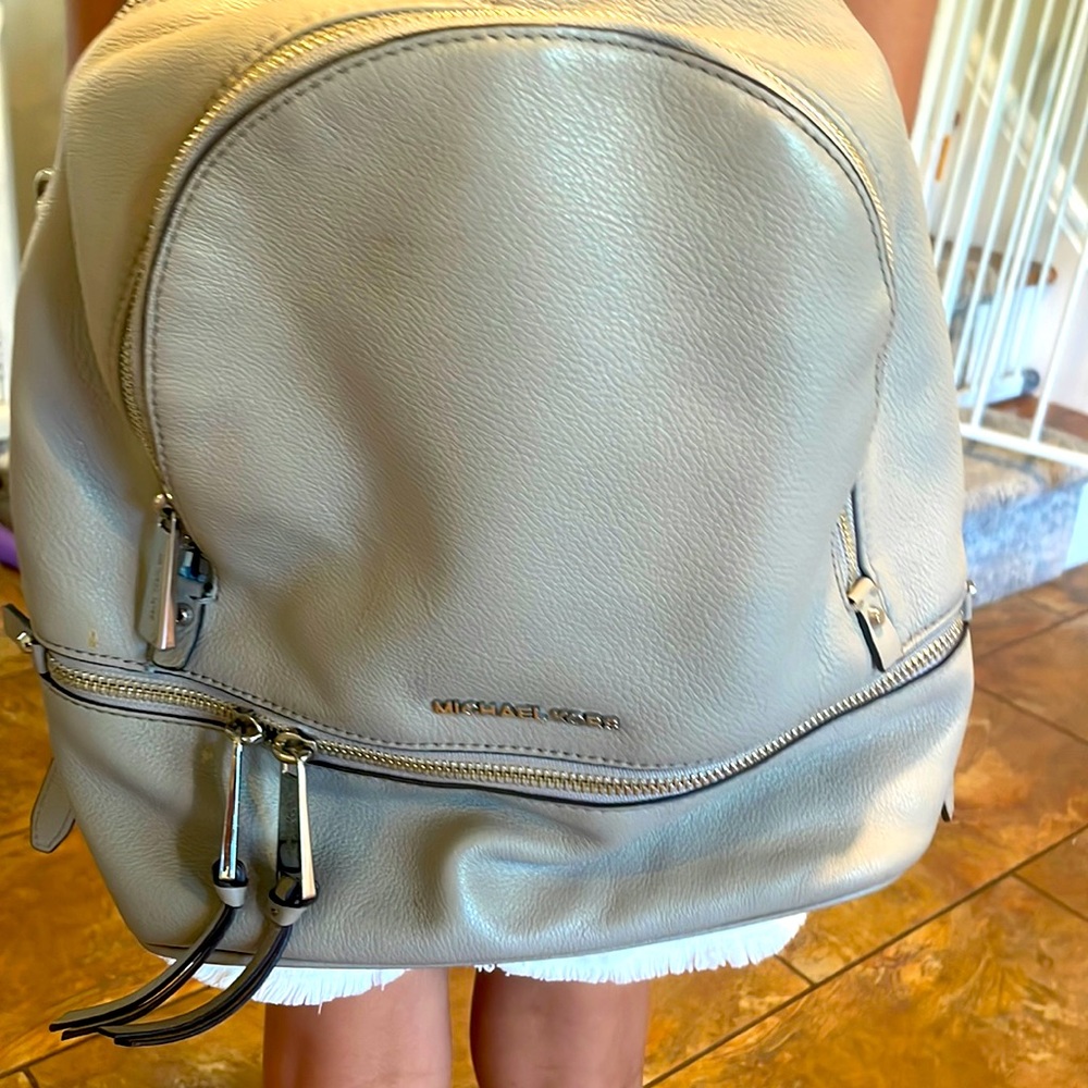 Michael Kors gray backpack